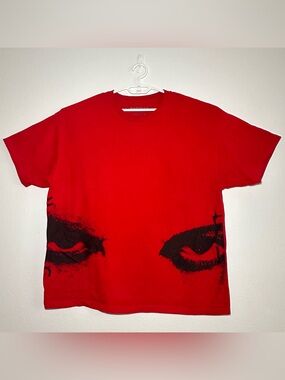 Longlegs Eyes of a Serpent Red T-Shirt Men’s XXL Nicolas Cage Film Tee Horror
